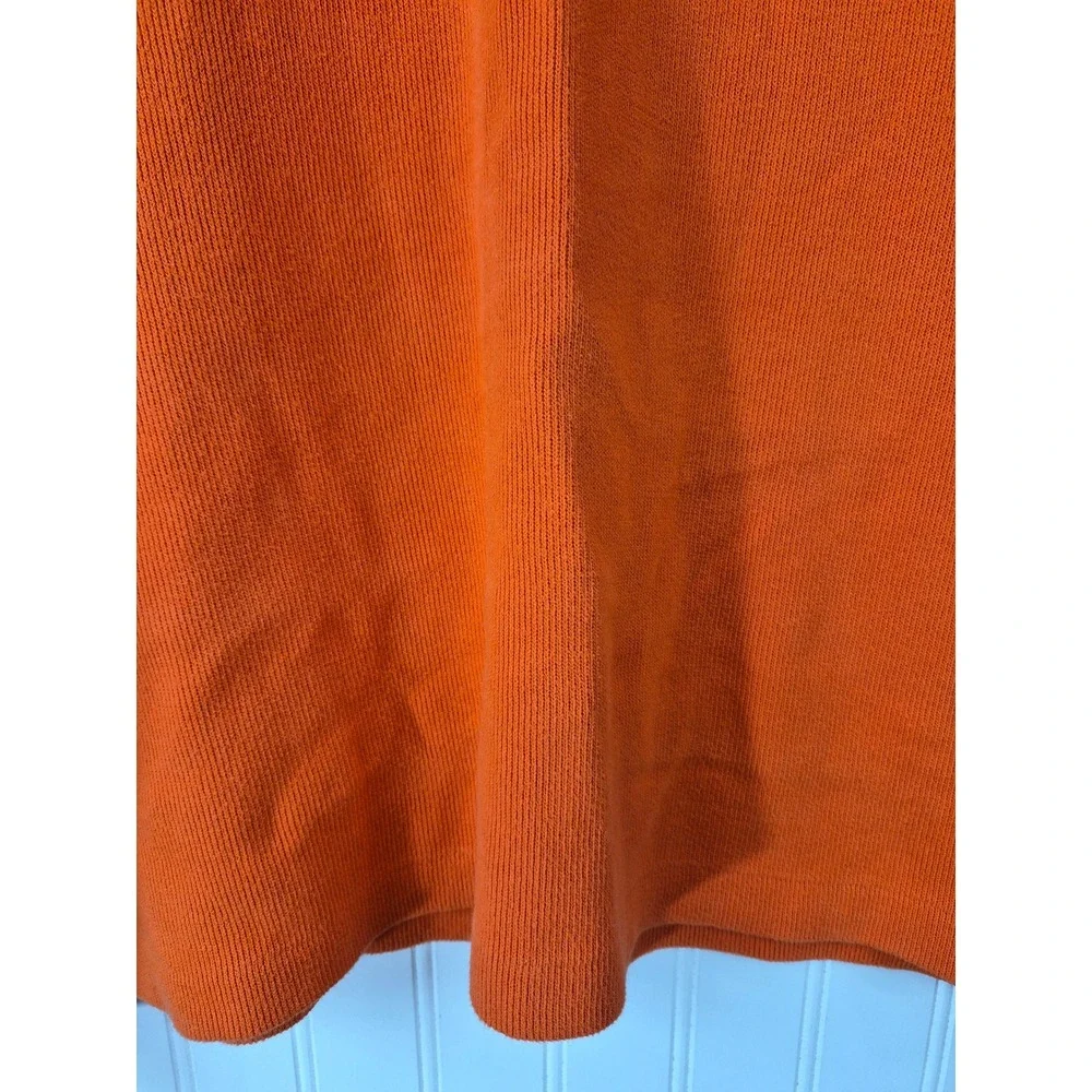 Polo Ralph Lauren Mens Orange 100% Cotton 1/4 Zip Pullover Sweater Large Preppy